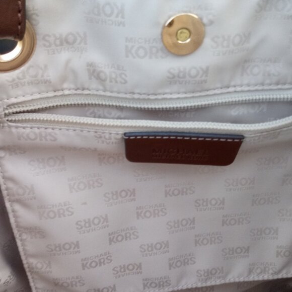 Michael Kors large  cavas leopard tote bag - Picture 5 of 10